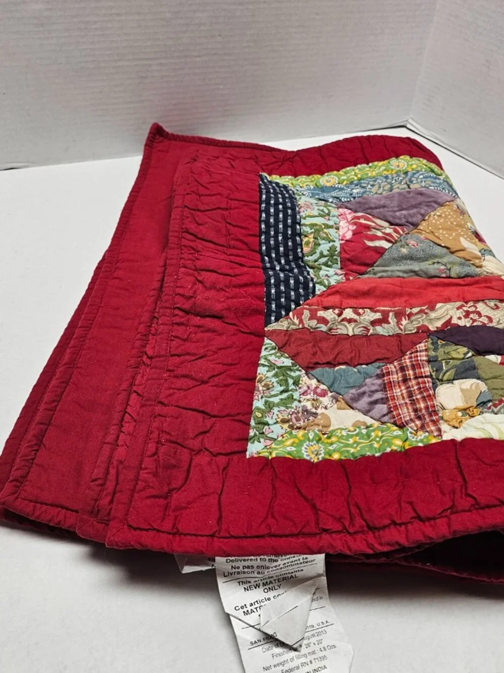 2 Pottery Barn Bandana Patchwork Standard Sham Pillow Cover Quilt 26 X 20